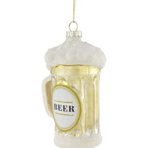 Outlet 4.5" Frosty Beer Mug Glass Christmas Ornament Food & Beverage
