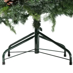 Best 6.5' Full Snowy Delta Pine with Pine Cones Artificial Christmas Tree, Unlit Unlit