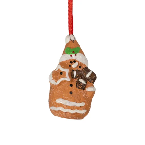 2.75" Gingerbread Snowman with Star Christmas Ornament Snowmen