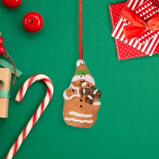 2.75" Gingerbread Snowman with Star Christmas Ornament Snowmen