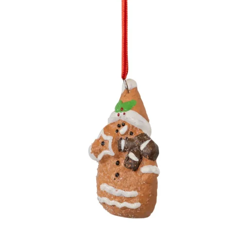 2.75" Gingerbread Snowman with Star Christmas Ornament Snowmen