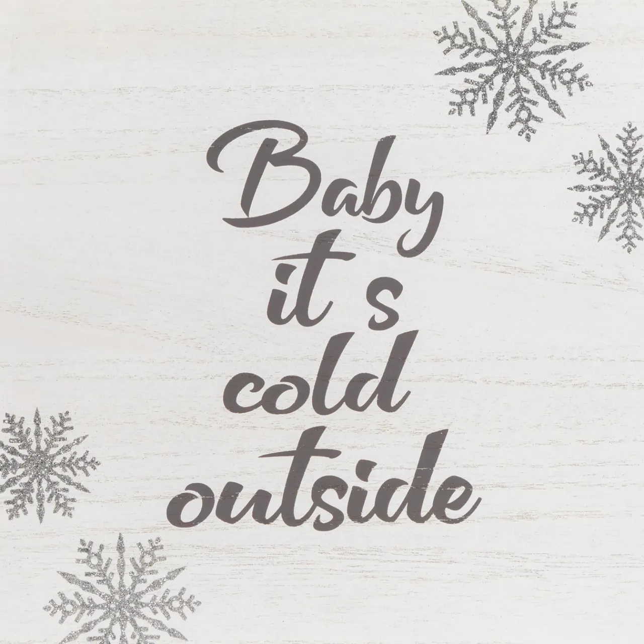 11.75" Glittered "Baby It's Cold Outside" Christmas Wall Sign Wall