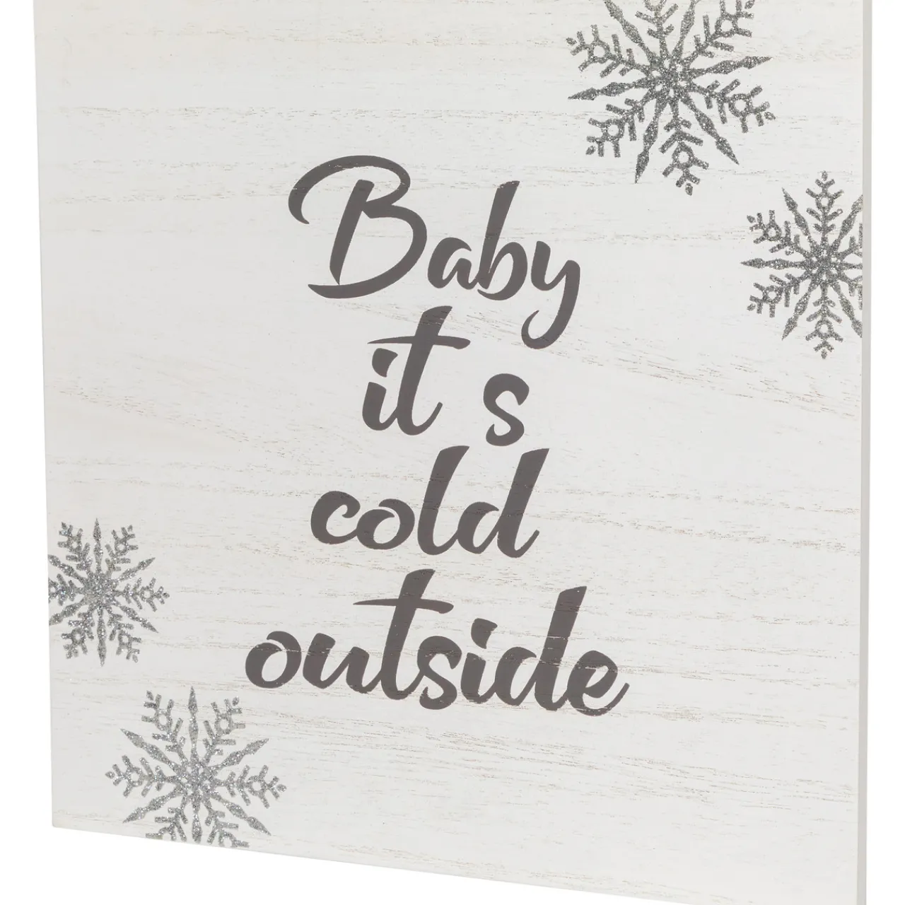 11.75" Glittered "Baby It's Cold Outside" Christmas Wall Sign Wall