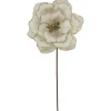 24" Glittered Cream Magnolia Christmas Stem Spray Sprays, Picks & Branches