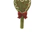 Online 5.75" Glittered Green and Red Shatterproof Christmas Heart Lollipop Ornament Shatterproof Balls|Ball Ornaments
