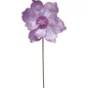 Online 24" Glittered Lavender Magnolia Christmas Stem Spray Sprays, Picks & Branches