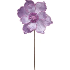 Online 24" Glittered Lavender Magnolia Christmas Stem Spray Sprays, Picks & Branches