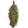 Best 28" Glittered Pine Cone and Berry Artificial Teardrop Christmas Swag - Unlit Unlit Swags