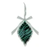 Online 5.75" Glittered Teal Zebra Print Diamond Prism Christmas Ornament Finials|Pendants