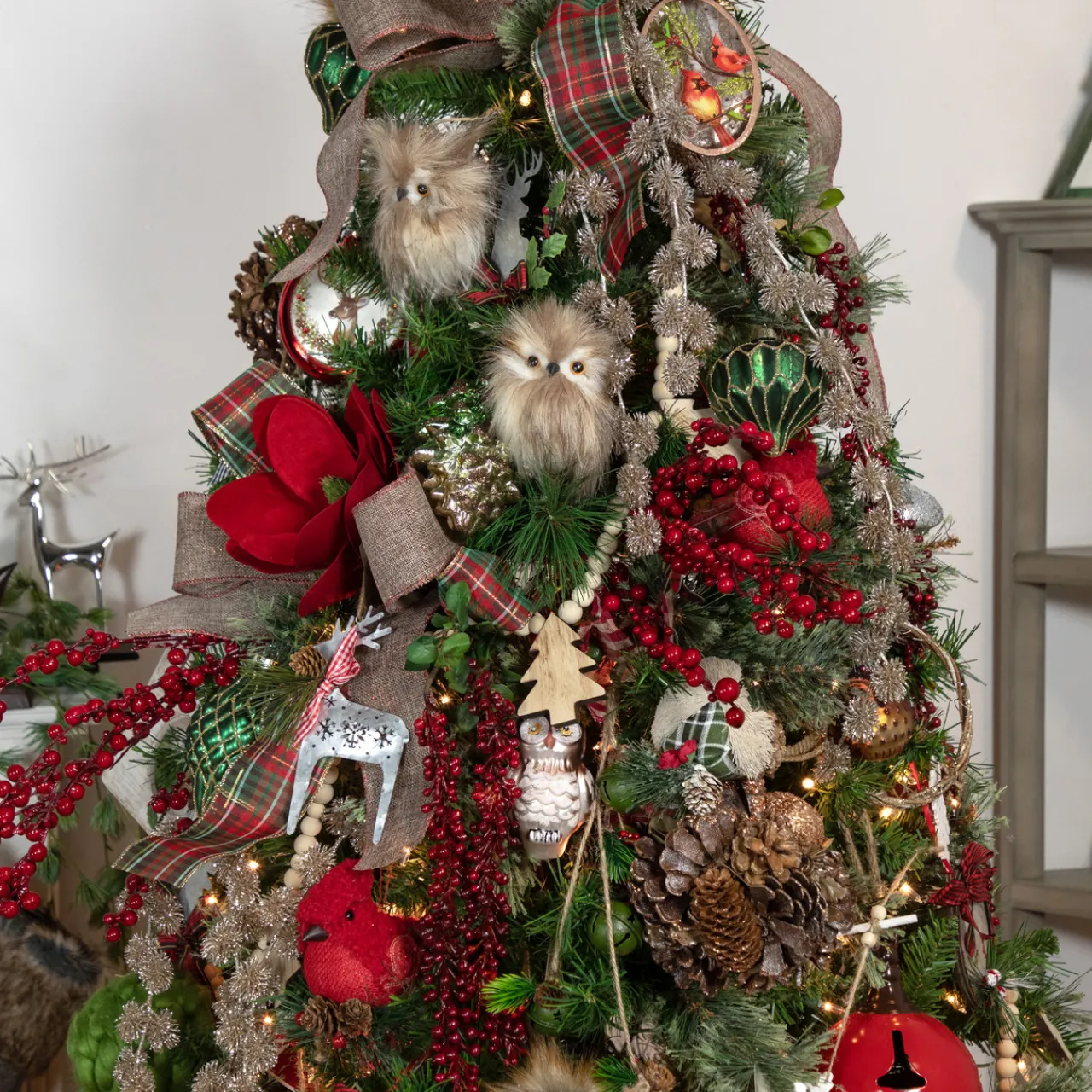 Outlet 5" Glittery Copper Round Pine Cone and Leaves Hanging Christmas Ornament Novelty