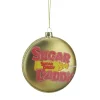 Outlet 4" Gold and Red "Sugar Daddy" Milk Caramel Lollipop Christmas Disc Ornament Food & Beverage