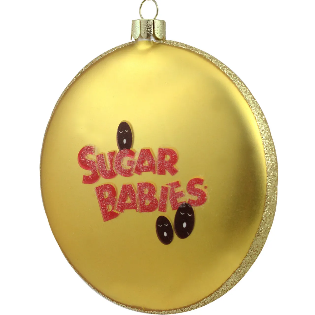 Sale 4" Gold and Red Tootsie Roll Sugar Babies Caramel Candies Disc Christmas Ornament Food & Beverage