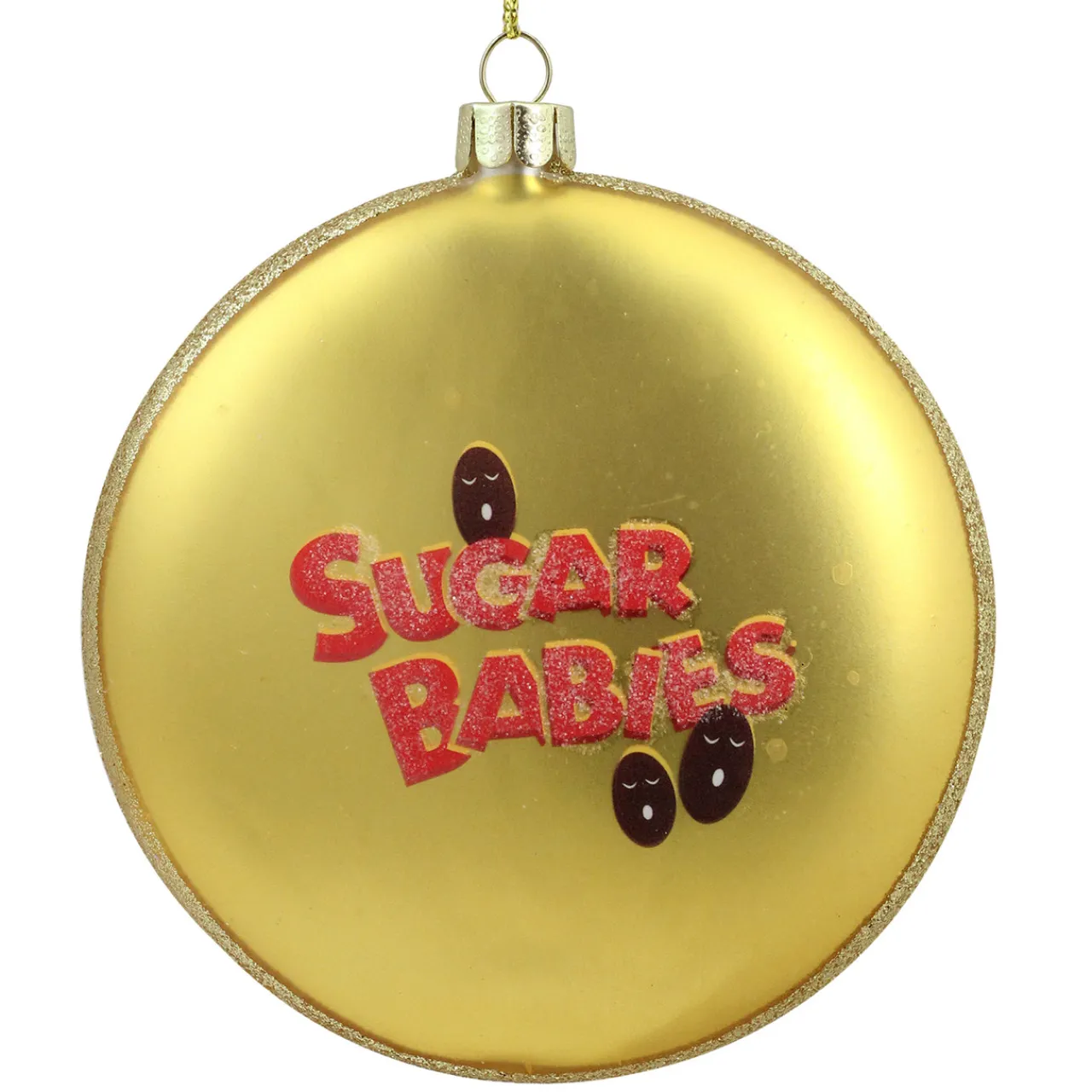Sale 4" Gold and Red Tootsie Roll Sugar Babies Caramel Candies Disc Christmas Ornament Food & Beverage