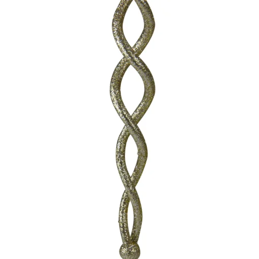 8.75" Gold and Silver Spiral Icicle With a Star Christmas Ornament Icicles|Snowflakes