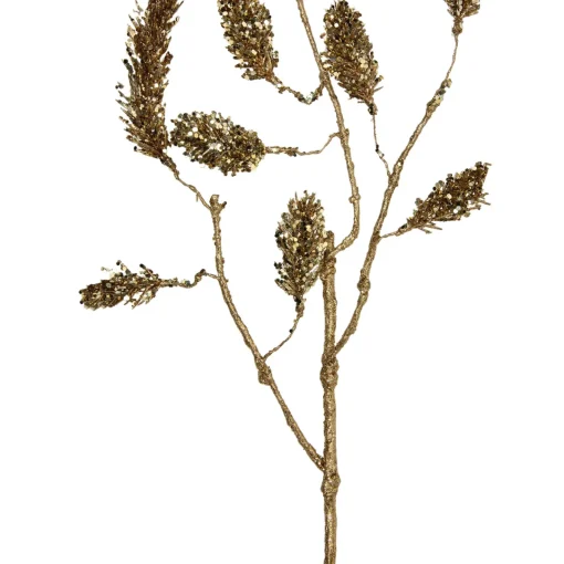 Sale 52" Gold Glittered Pine Hanging Artificial Christmas Spray Sprays, Picks & Branches