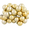 Best 6.75" Gold Shatterproof Ball Ornament Christmas Pick Sprays, Picks & Branches