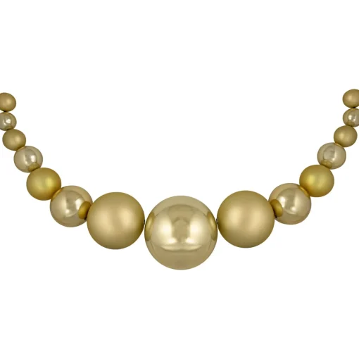 Hot 6' Gold Shiny and Matte Shatterproof Ball Christmas Swag Unlit Swags