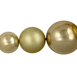 Hot 6' Gold Shiny and Matte Shatterproof Ball Christmas Swag Unlit Swags