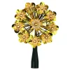Outlet 5.5" Gold Snowflake Starburst Christmas Tree Topper - Clear Lights Snowflake