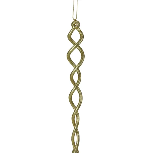 Discount 8.5" Gold Spiral Icicle Hanging Christmas Ornament Icicles|Snowflakes