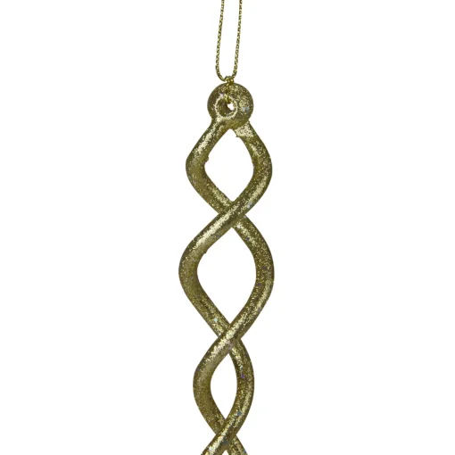 Discount 8.5" Gold Spiral Icicle Hanging Christmas Ornament Icicles|Snowflakes