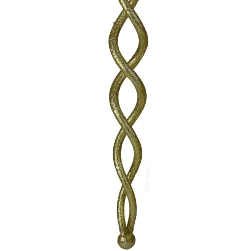 8.75" Gold Spiral Icicle With a Star Christmas Ornament Icicles|Snowflakes
