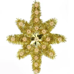 Discount 21" Gold Star of Bethlehem Christmas Tree Topper - Clear Lights Stars