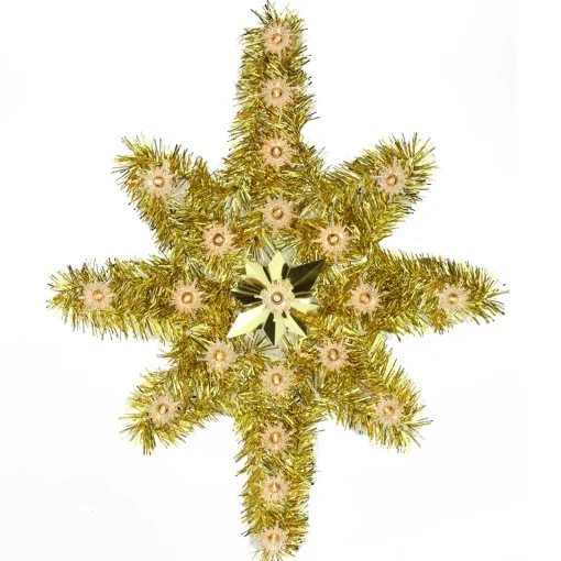 Discount 21" Gold Star of Bethlehem Christmas Tree Topper - Clear Lights Stars