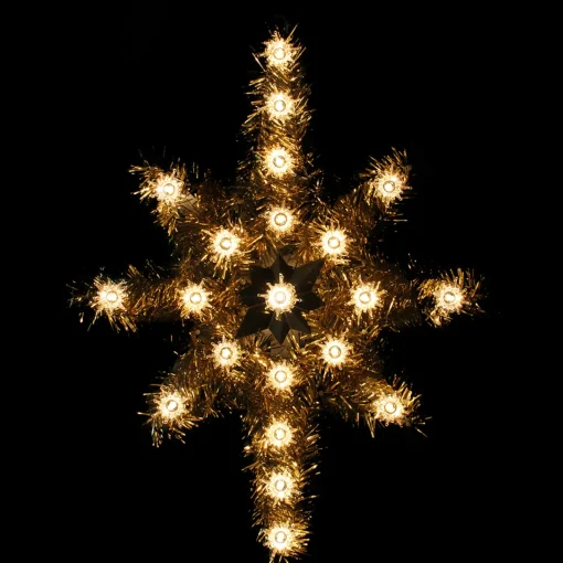 Discount 21" Gold Star of Bethlehem Christmas Tree Topper - Clear Lights Stars