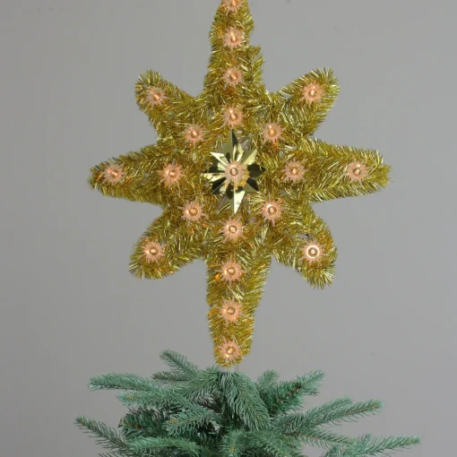 Discount 21" Gold Star of Bethlehem Christmas Tree Topper - Clear Lights Stars