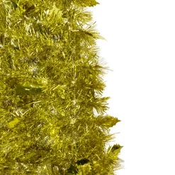 Outlet 4' Gold Tinsel Pop-Up Artificial Christmas Tree, Unlit Pop Up