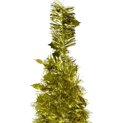 Outlet 4' Gold Tinsel Pop-Up Artificial Christmas Tree, Unlit Pop Up