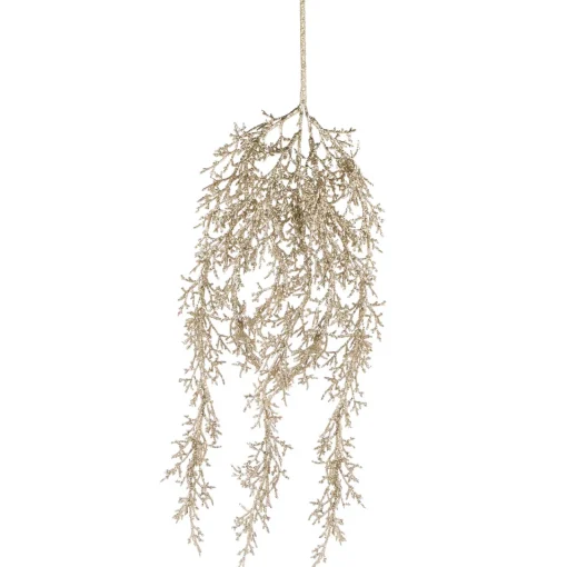 Outlet 24" Golden Glittered Pine Christmas Spray Sprays, Picks & Branches