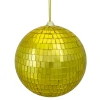 New 6" Golden Yellow Mirror Finish Disco Christmas Ball Ornament (150mm) Ball Ornaments|Shatterproof Balls