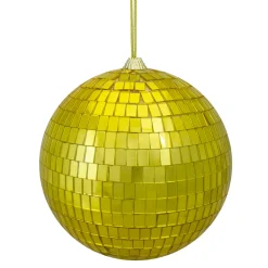 New 6" Golden Yellow Mirror Finish Disco Christmas Ball Ornament (150mm) Ball Ornaments|Shatterproof Balls