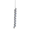 Online 7" Gray and Blue Glitter Spiral Twist Icicle Christmas Ornament Icicles|Snowflakes