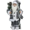 Discount 16" Gray and White Country Santa Claus Christmas Figure Santa Claus