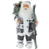 Discount 24" Gray and White Nordic Santa Claus Christmas Figure Santa Claus