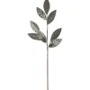 28" Gray Glitter Textured Leaves Christmas Spray Sprays, Picks & Branches