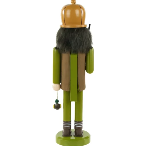 Online 14" Green and Brown Wood Duck Hunter Wooden Christmas Nutcracker Nutcrackers
