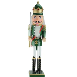 Sale 24" Green and Gold Christmas Nutcracker King with Sword Nutcrackers