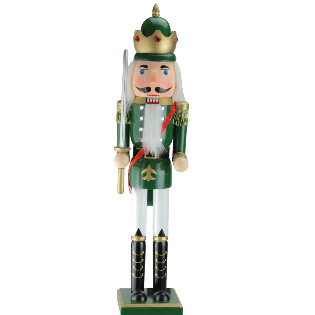 Sale 24" Green and Gold Christmas Nutcracker King with Sword Nutcrackers
