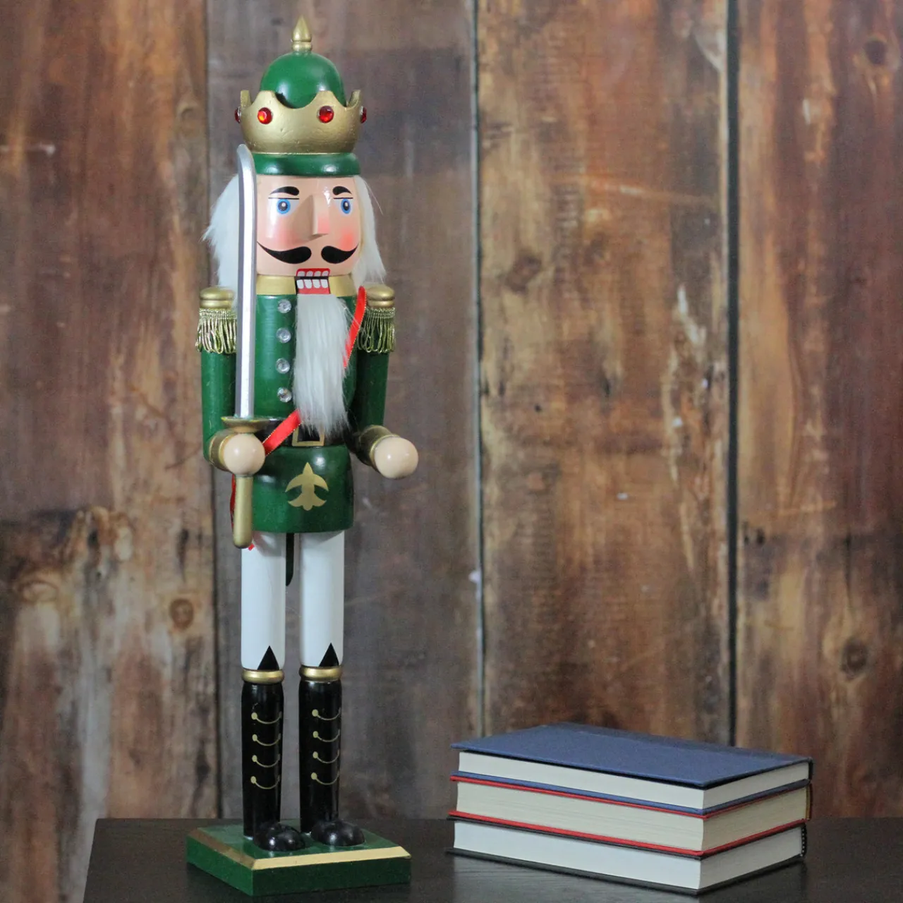Sale 24" Green and Gold Christmas Nutcracker King with Sword Nutcrackers