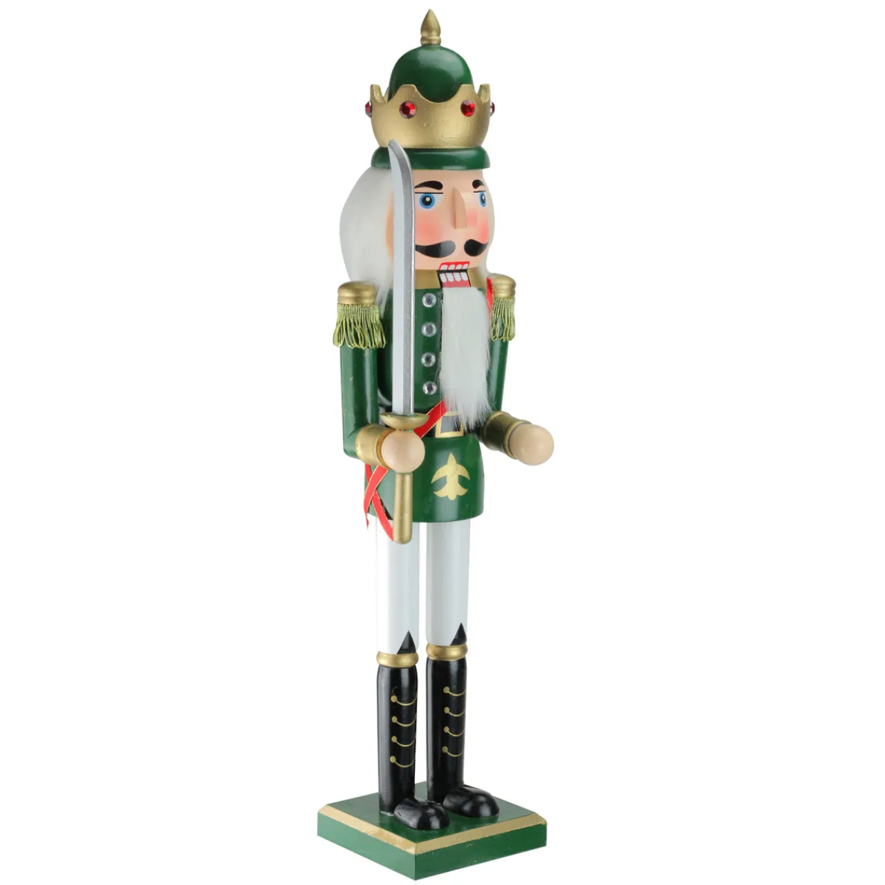 Sale 24" Green and Gold Christmas Nutcracker King with Sword Nutcrackers