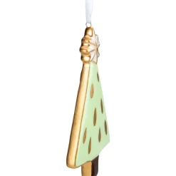 Discount 4.5" Green and Gold Christmas Tree Hanging Ornament Garden & Floral