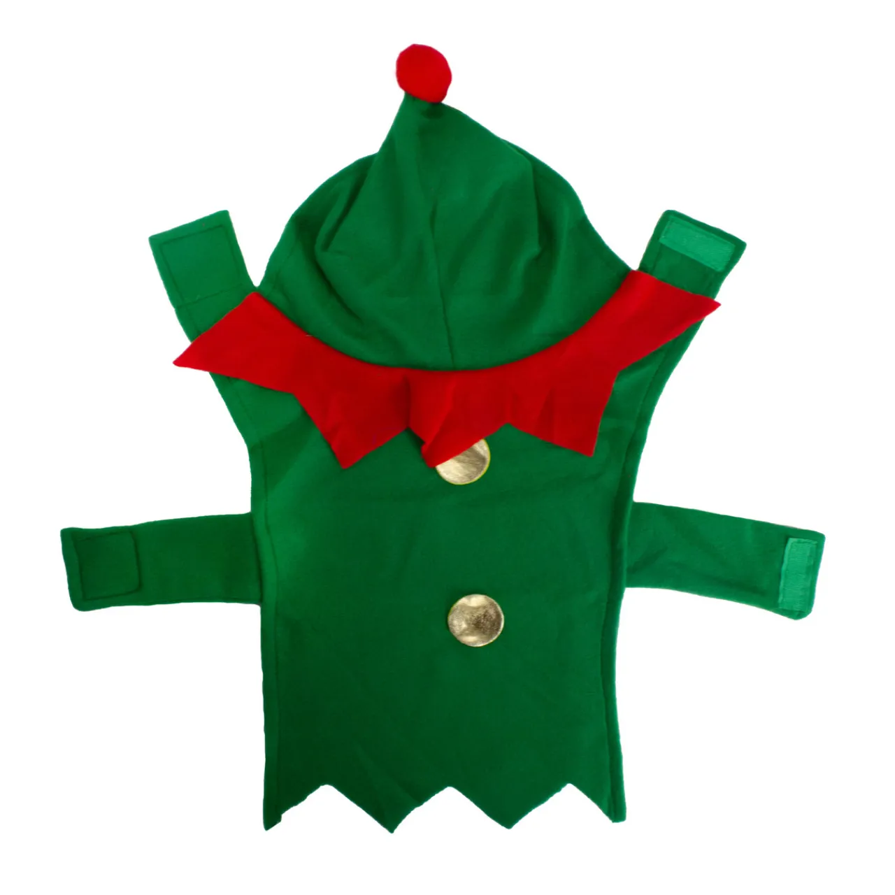 Sale 27" Green and Red Christmas Elf Dog Costume - Size S Costumes