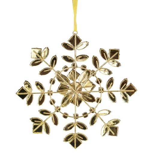 6.5" Green and Red Gem Stone Flowers Snowflake Christmas Ornament Icicles|Snowflakes