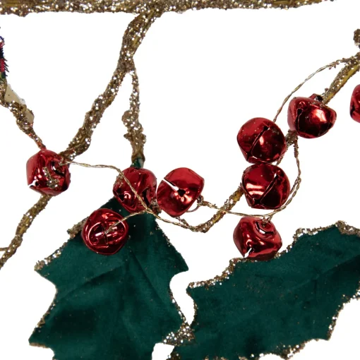 Clearance 5' Green and Red Plaid Holly with Jingle Bells Christmas Garland - Unlit Unlit