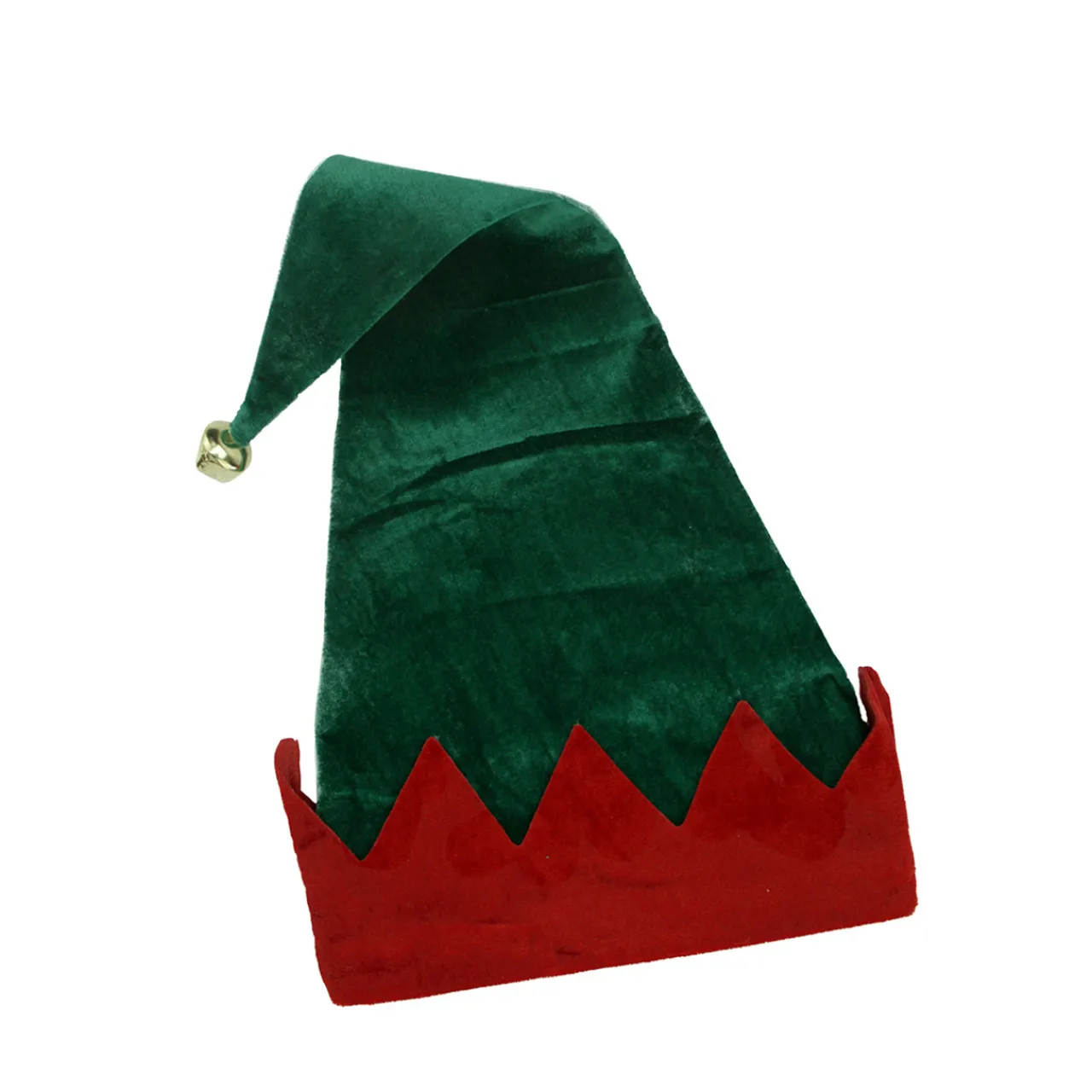 Best 22" Green and Red Unisex Adult Christmas Elf Hat Costume Accessory - One Size Costumes