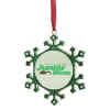 Clearance 3.25" Green and Silver Snowflake 'Junior Mints' Candy Logo Christmas Ornament Food & Beverage